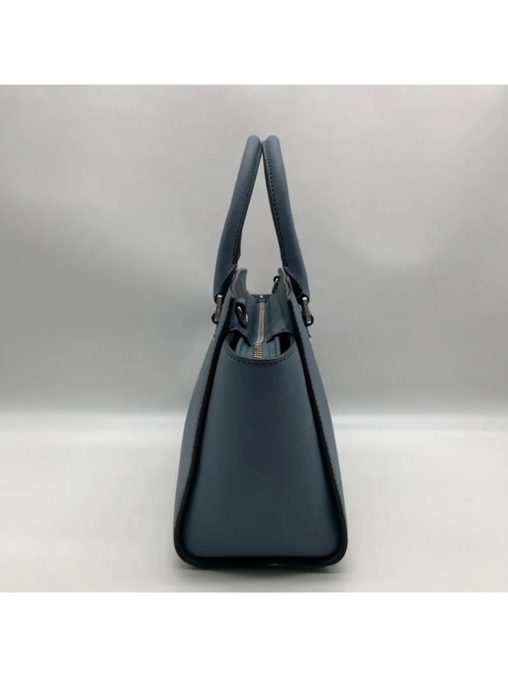 Michael Kors Blue Saffiano Leather Selma Satchel